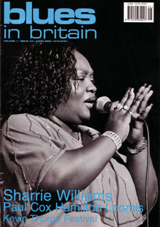 Sharrie Williams Blues in Britain Magazine cover - photo by Ian Williams