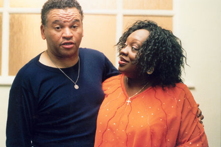 Sherman Robertson and Sharrie Williams at the Great British Rn'B Festival, Colne 2004. Photo copyright and thanks to Simon Redley - kudosphotos@aol.com