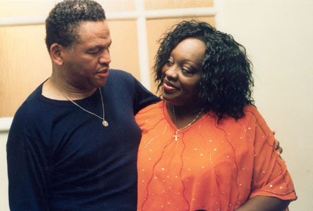 Sherman Robertson and Sharrie Williams at the Great British Rn'B Festival, Colne 2004. Photo copyright and thanks to Simon Redley - kudosphotos@aol.com